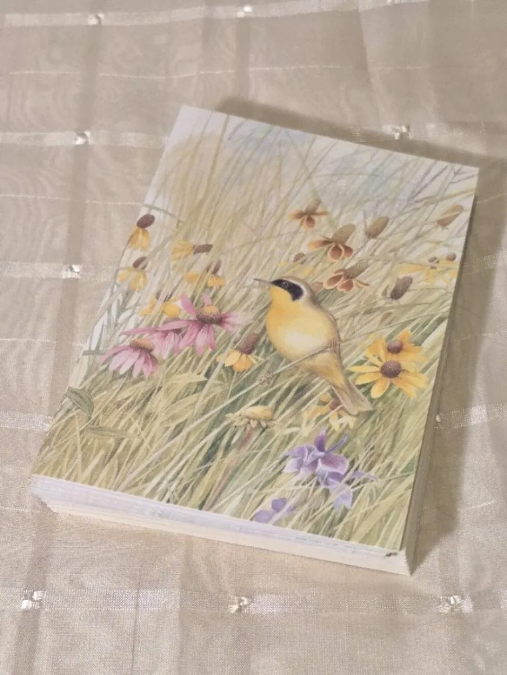 Marjolein Bastin Note Cards & Cardboard Book Shaped Box Ribbon Closure Hallmark
